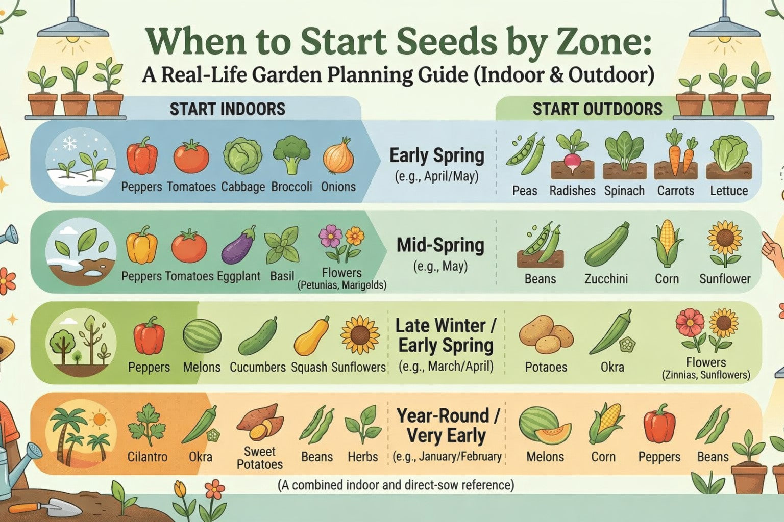 When to Start Seeds by Zone: Beginner Calendar