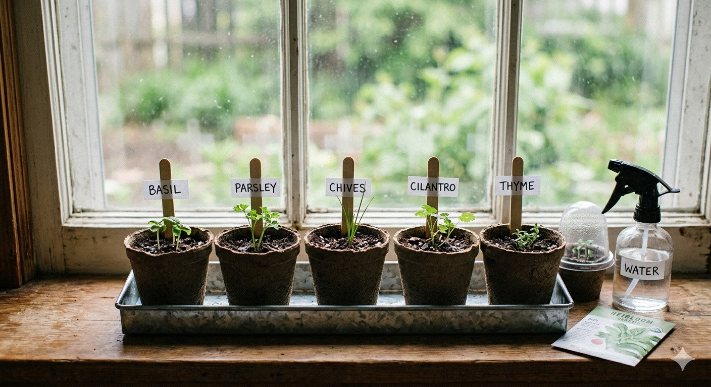 How to Grow Herb Seeds Indoors (Beginner’s Step-by-Step Guide)