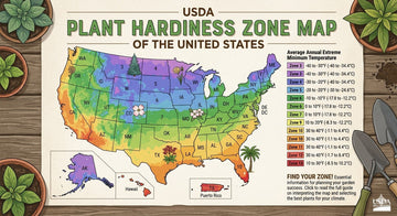 USA map showing vegetable planting times by state