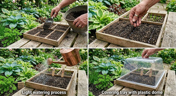 seed germination tips for beginners with seedlings sprouting in tray