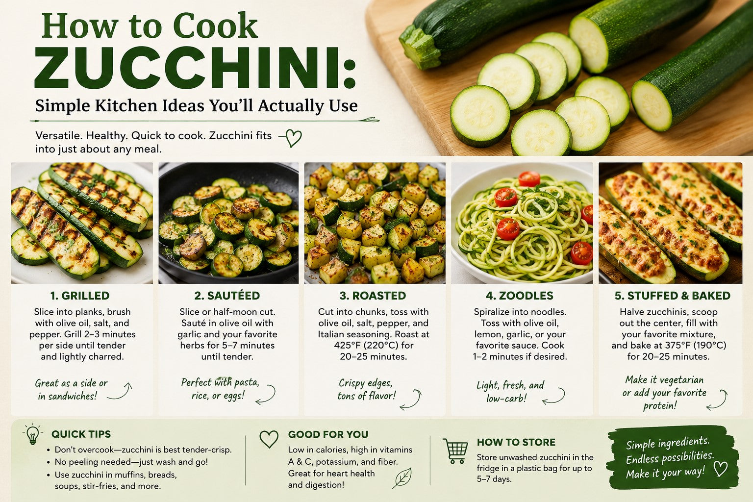 Zucchini Guide | Simple Ways to Use Fresh Zucchini