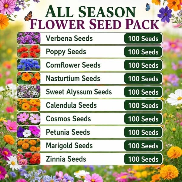 All Season Flower Seed Pack