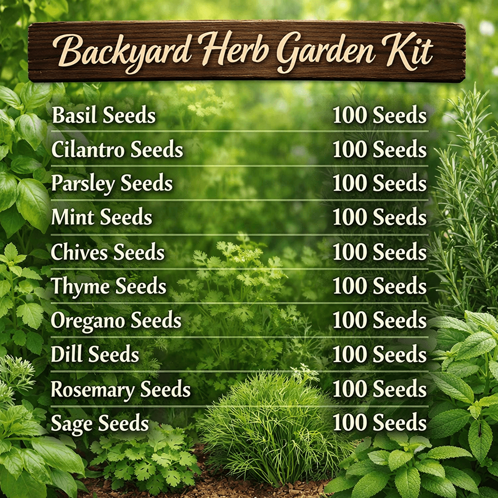 Backyard Herb Garden Kit Seeds