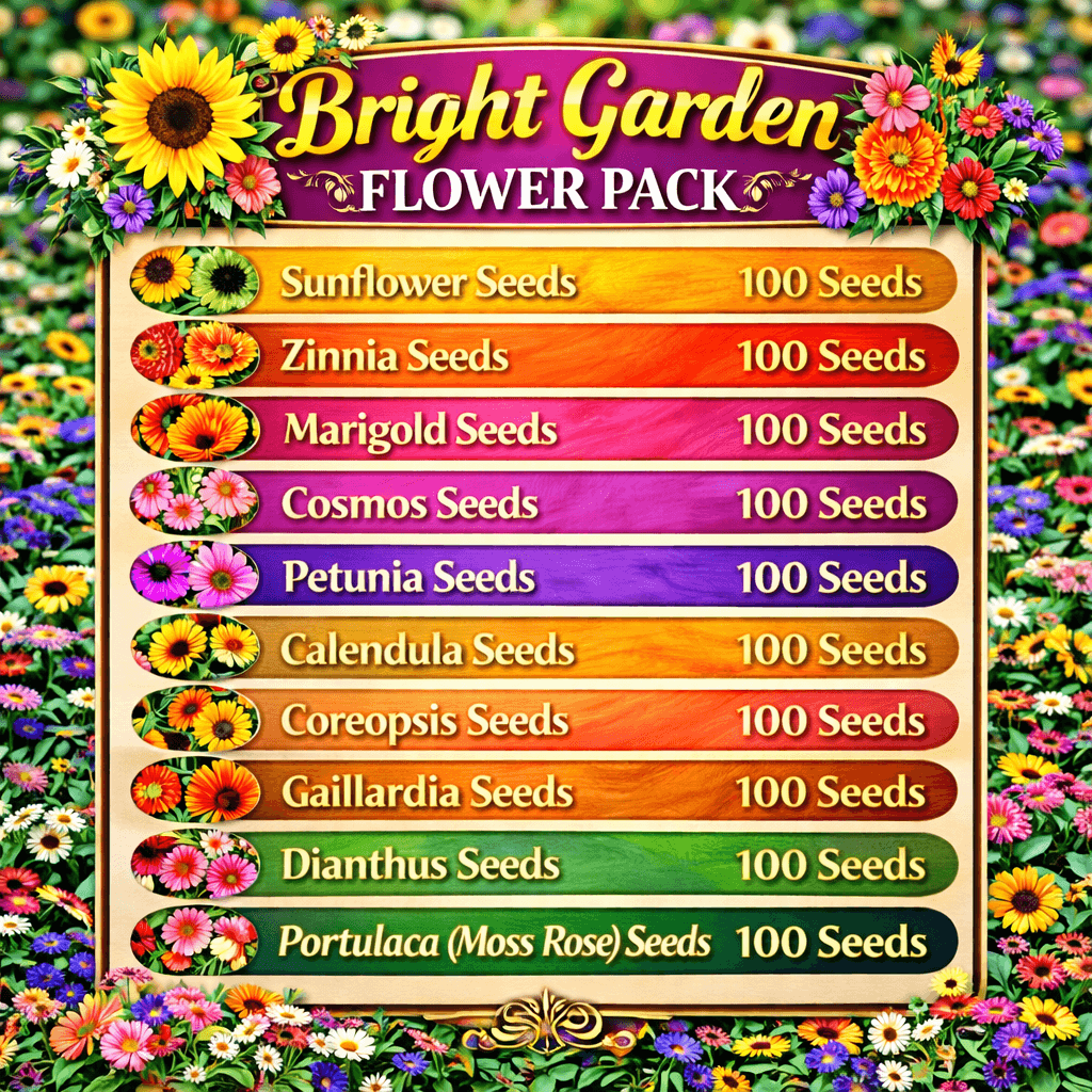 Bright Garden Flower Pack Seeds