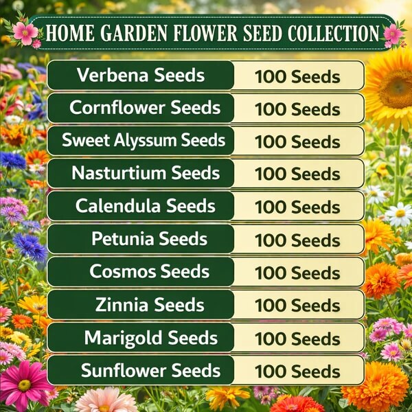 Home Garden Flower Seed Collection