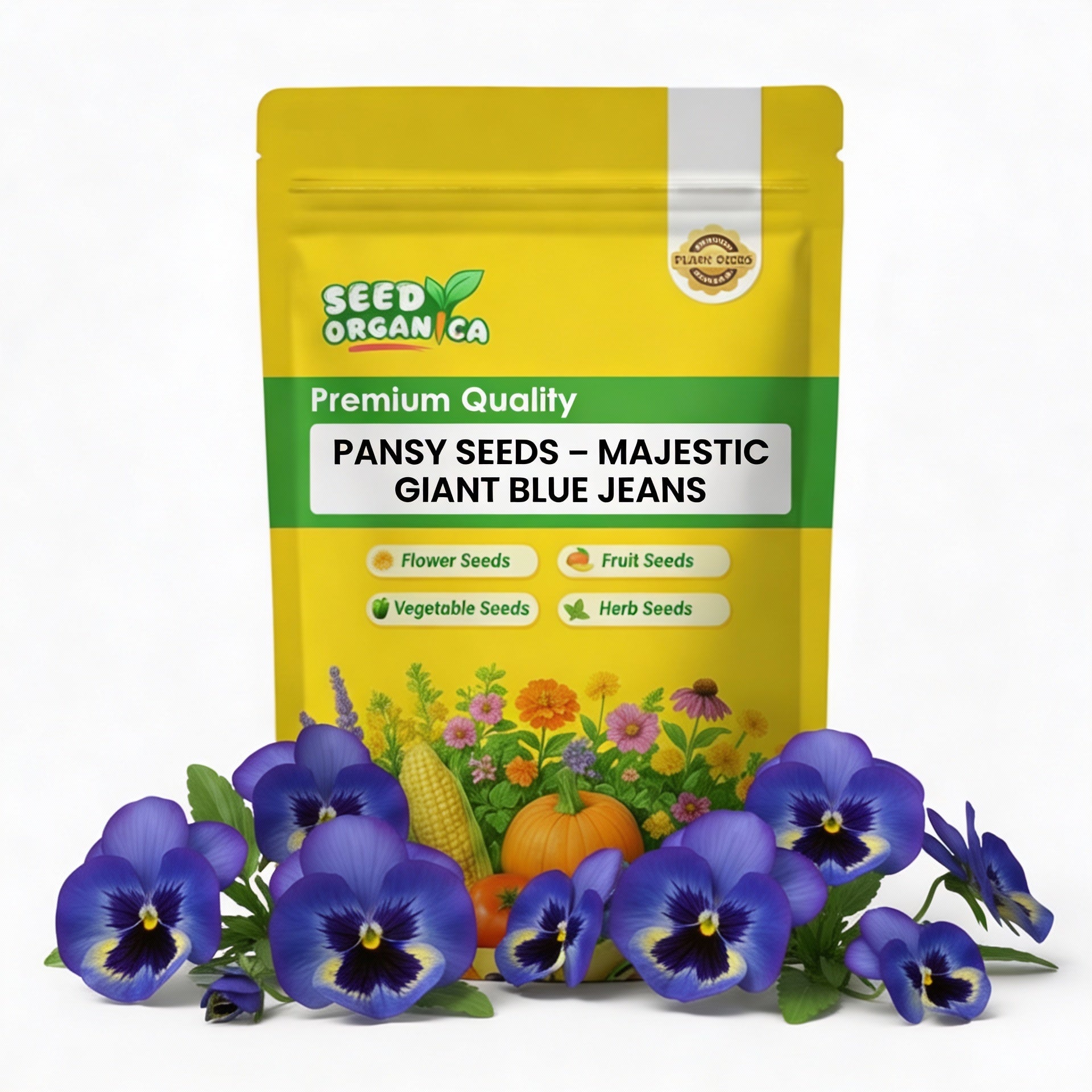 Pansy Seeds – Majestic Giant Blue Jeans