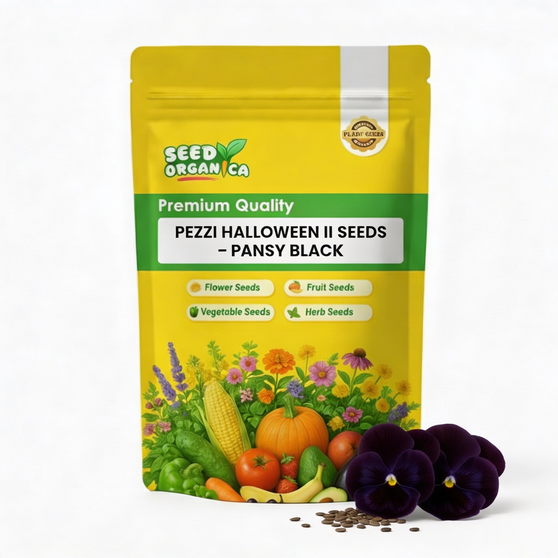 Pezzi Halloween II Seeds – Pansy Black