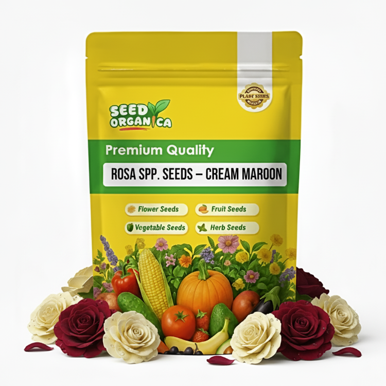 Rosa spp. Seeds – Cream Maroon