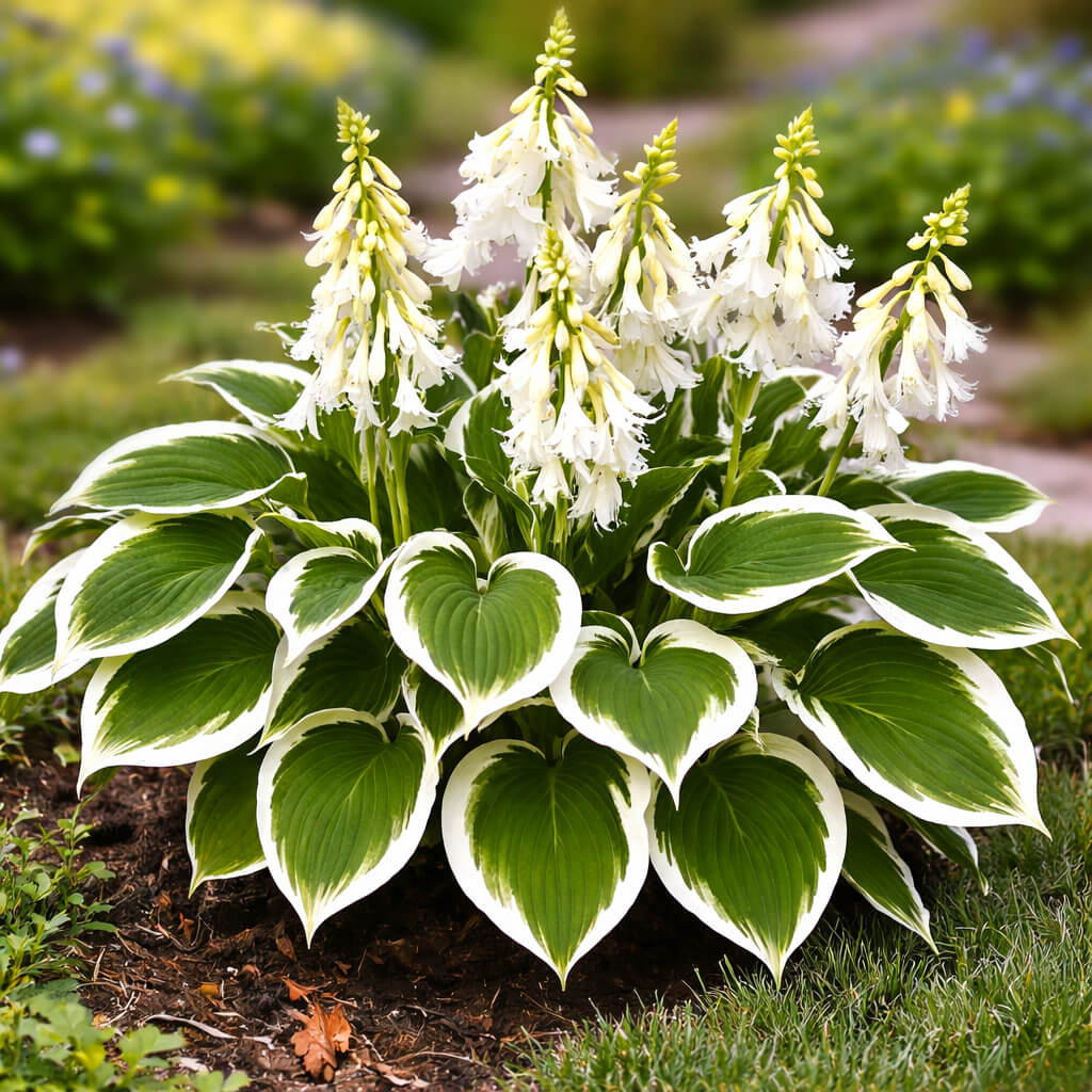 VariegatedWhiteGreenHostaSeeds_FlowerPlant